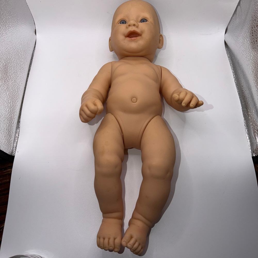 Berenguer Unisex 14" Realistic Vinyl Caucasian Nude Baby Doll Reborn Style